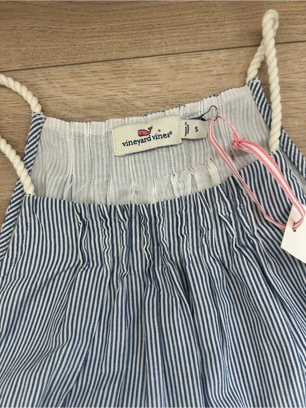 NEVER WORN ! Vineyard Vines Blue and White Striped Halter Midi Dress - Picture 3 of 5